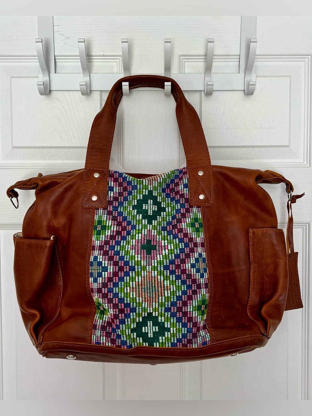 Nena & Co. Heritage & Society No. 8.2 Diamond Panel CDB in Café Leather